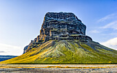 A rugged rock formation in Southern Iceland; Skaftarhreppur, Southern Region, Iceland