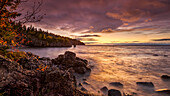 Sunset at Tettegouche State Park; Minnesota, United States of America