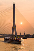 Brücke Rama VIII, Fluss Chao Phraya, Bangkok, Thailand