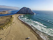 Views over the landmark Morro Rock in Morro Beach, California, United States of America; Morro Bay, California, United States