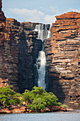 Springtime at the King George River waterfall in the Kimberley Region; Western Australia, Australia
