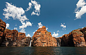 Springtime at the King George River waterfall in the Kimberley Region; Western Australia, Australia