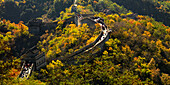 Aerial View Of The Mutianyu Section Of The Great Wall Of China; Beijing, China