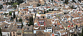 Blick auf Granada von der Alhambra aus; Granada Andalusien Spanien