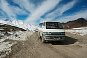 Minivan At The Hajigak Pass, Vardak Province, Afghanistan