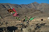 Flags Fluttering In The Wind Over A Muslim Cemetery In Jalrez, Vardak Province, Afghanistan