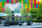 La Joute Fountain At Place Jean-Paul-Riopelle At Palais Des Congres; Montreal Quebec Canada