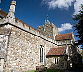 Ein traditionelles anglikanisches Kirchengebäude; Rye Sussex England