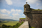 A View Of The Landscape From A Lookout At Stirling Castle; Stirling Scotland