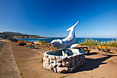 Sculpture Of A Whale Along The Coast; Depoe Bay Oregon United States Of America