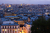 Skyline von Paris vom Montmartre aus; Paris Frankreich