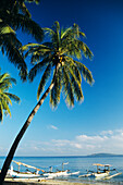 Indonesia, Fishing boats near Sengigi; Lombok