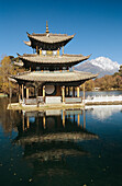 China, Black Dragon Pool Park with Five Phoenix Pavilion; Lijiang