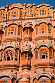 Indien, Rajasthan, Windpalast im Stadtzentrum der Pink City; Jaipur