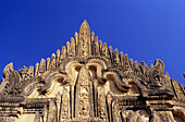 Burma (Myanmar), Detail of stucco reliefs on top of Tayyukpye temple; Bagan