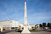 Tall Monument In A Public Square; Faro Algarve Portugal