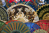 Indonesia, Java, Close-Up Of Many Traditional Handmade Umbrellas, Colorful