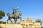 An Equestrian Statue At Museum Of Man In Balboa Park; San Diego California United States Of America