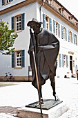 Bronzestatue eines Pilgers; Speyer Rheinland-Pfalz Deutschland