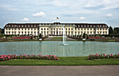 View Of The Upper Grounds Of Ludwigsburg Palace With Lake; Ludwigsburg Baden-Wurttemberg Germany