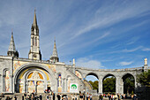 Pilgrims At The Sanctuary Of Our Lady Of Lourdes; Lourdes Hautes-Pyrenees France
