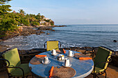 A Table Set For A Meal Along The Water's Edge; Sayulita Mexico