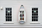 Book Boat, unique free book exchange, Castine, Maine, USA
