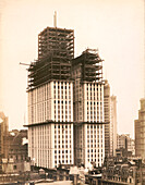 Woolworth Building under construction, New York City, New York, USA, Irving Underhill, April 1912