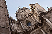 Kathedrale von Valencia, tiefer Blickwinkel, Kathedrale von Valencia, Valencia, Spanien