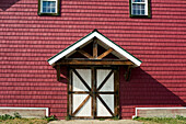 Red Barn with White Doors