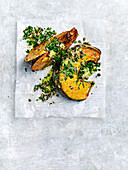 Roast pumpkin and gremolata