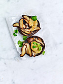 Roast shiitake with miso butter