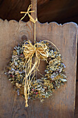 Wreath made from dried blossoms