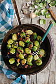 Brussels sprouts with pancetta and garlic