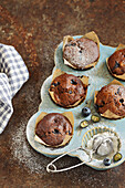 Banana Bread Blueberry Muffins