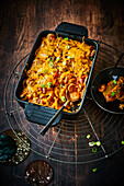 Curry sausage casserole
