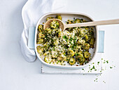 Baked herb brussels sprouts with pecorino cheese