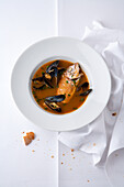 Bouillabaise with dorade and mussels