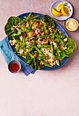Jersey Royal-Salat mit hausgemachter Krabbenmayonaise
