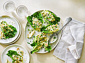 Chicken salad in lettuce bowls