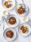 Individual sticky ginger toffee pudding