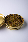 Oscietra caviar in a tin