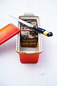 Vegetable terrine with aubergine and peppers