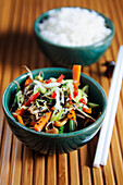 Fried vegetables and rice (China)