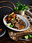 Jamaican oxtail with black beans