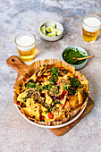 Indisch gewürzte Nachos aus dem Air Fryer