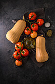 Butternut squash and tomatoes
