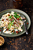 Pasta with gorgonzola and dried tomatoes