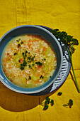 Barley and vegetable soup