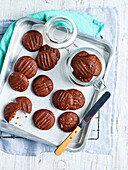Chocolate and almond cookies